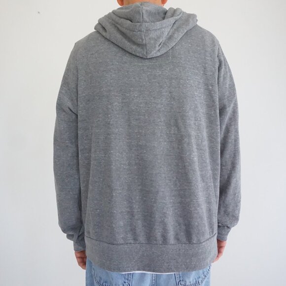 Aviator Nation Grey Cotton Zip Hoodie Blue Stripe Sporty Retro Nostalgic XL - Picture 2 of 12